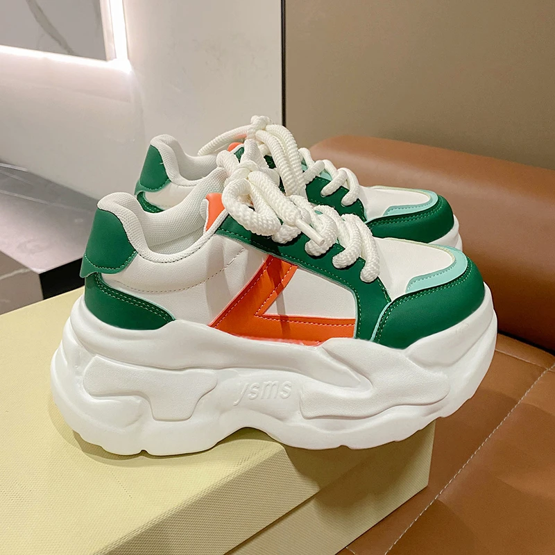 8.5CM Wedges Leather Sneakers Women New Autumn Fashion Hidden Heels Sports Dad Shoes Thick Sole Platform Chunky Sneakers Spring
8.5CM Wedges Leather Sneakers Women New Autumn Fashion Hidden Heels Sports Dad Shoes Thick Sole Platform Chunky Sneakers Spring