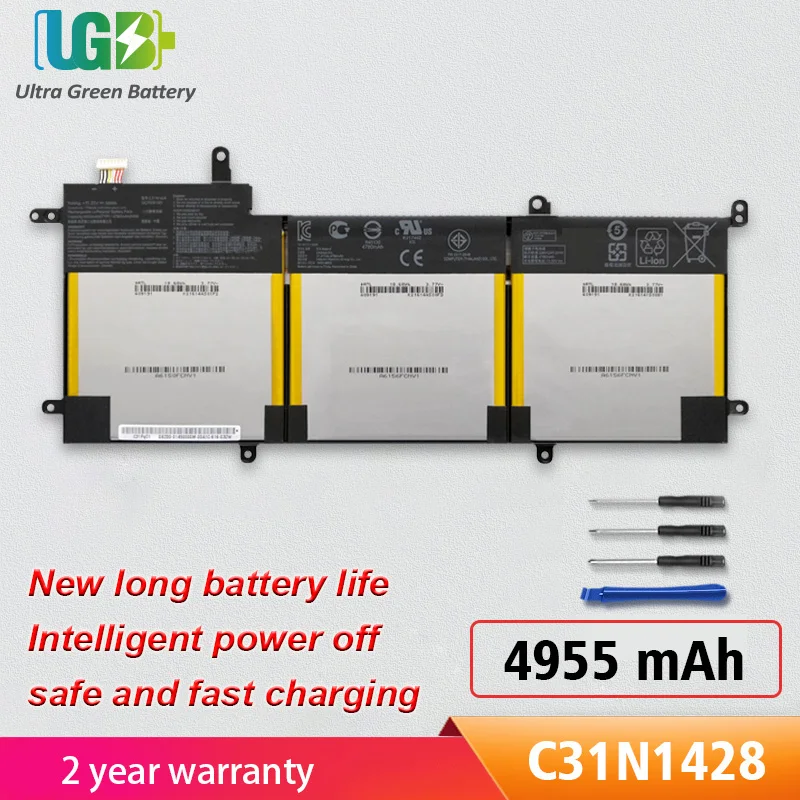UGB New C31N1428 Battery For ASUS Zenbook UX305L UX305LA UX305UA C31N1428 3ICP5/91/91 4955mAh 11.31V 56WH
UGB New C31N1428 Battery For ASUS Zenbook UX305L UX305LA UX305UA C31N1428 3ICP5/91/91 4955mAh 11.31V 56WH