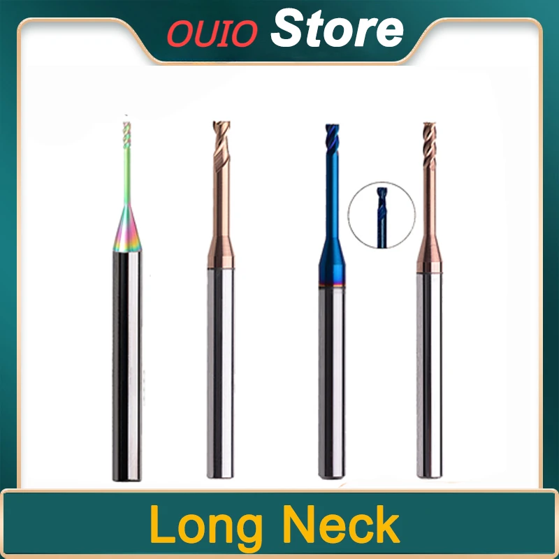 OUIO HRC55 Hrc60 2/3/4 Flute Tungsten Carbide End Mill Milling Cutter Cnc Routerbits Flute Endmills 1mm 1.5mm 2mm 2.5mm 3.0mm
OUIO HRC55 Hrc60 2/3/4 Flute Tungsten Carbide End Mill Milling Cutter Cnc Routerbits Flute Endmills 1mm 1.5mm 2mm 2.5mm 3.0mm