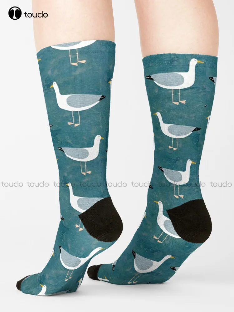 

Seagull Standing Socks Women Workout Sockss Personalized Custom 360° Digital Print Gift Harajuku Unisex Adult Teen Youth Socks