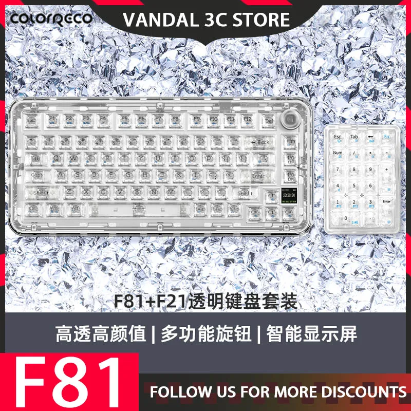 Клавиатура Colorreco F81 Механическая беспроводная, Usb/2,4g/Bluetooth, 81 клавиша
Клавиатура Colorreco F81 Механическая беспроводная, Usb/2,4g/Bluetooth, 81 клавиша