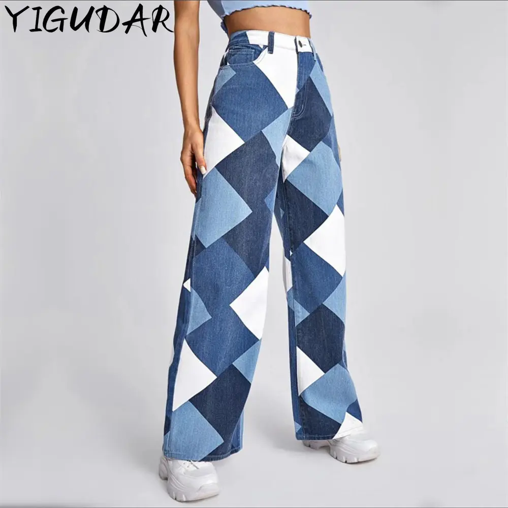 Women's Jeans 2023 Summer Streetwear Retro Fashion Wide Leg Jeans Blue Casual Patchwork Straight Cotton Denim Pants
Women's Jeans 2023 Summer Streetwear Retro Fashion Wide Leg Jeans Blue Casual Patchwork Straight Cotton Denim Pants