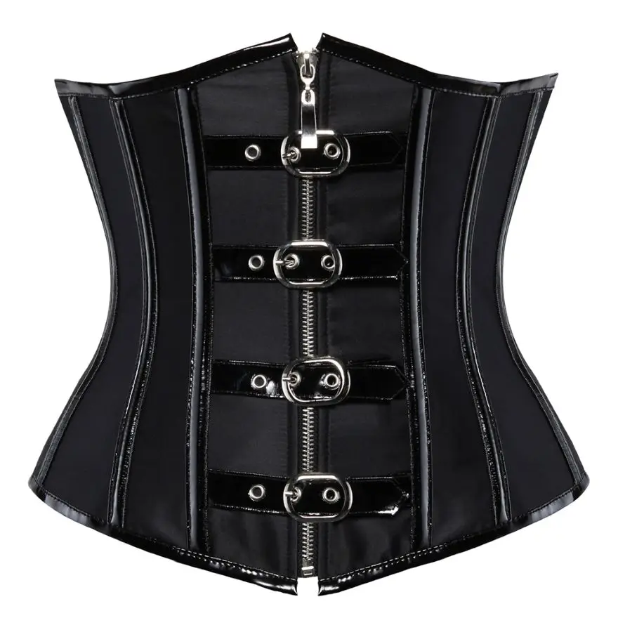 Gothic Steampunk Underbust Corset Top With Zipper Leather Waist Trainer Steel Boned Bustier Vintage Lingerie For Women Plus Size
Gothic Steampunk Underbust Corset Top With Zipper Leather Waist Trainer Steel Boned Bustier Vintage Lingerie For Women Plus Size
