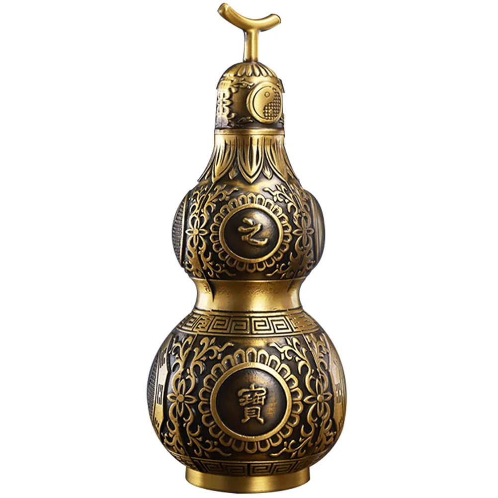 

Chinese Wu Useful Practical Decorative Sturdy Brass Gourd Ornament Brass Craft, Gourd Adorn Gourd Chinese Gourd Gourd Bottle