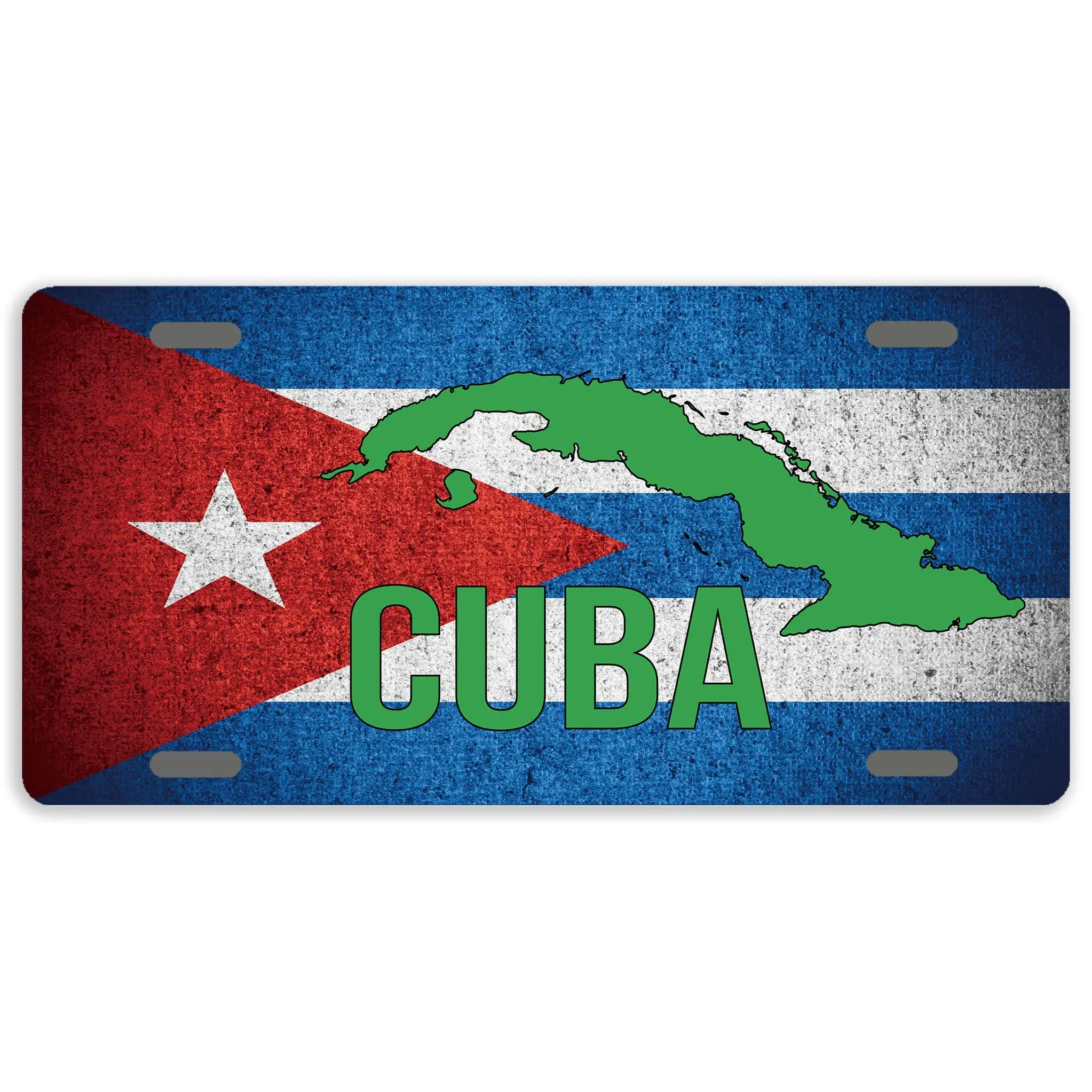 

Kexle License Plates Cuba Flag License Plate Cover Decorative Auto Tag Car Tag Sign Metal Novelty License Plate 4 Holes