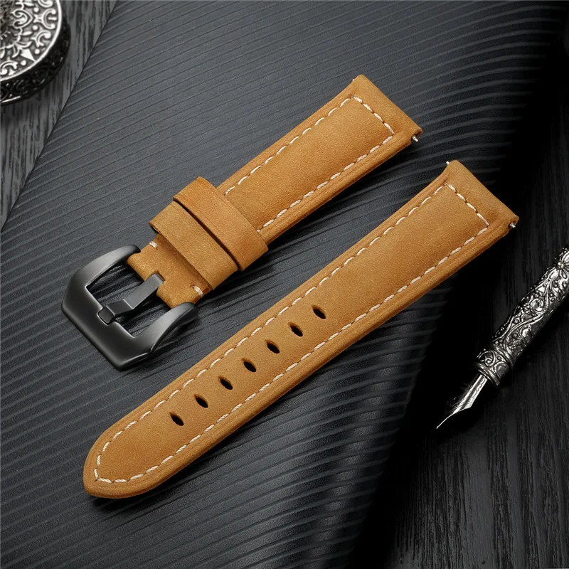 Crazy Horse Genuine Cowhide Leather Watchband with Stainless Steel Buckle Watch Accessories Replace Straps 20mm 22mm 24mm 26mm
Crazy Horse Genuine Cowhide Leather Watchband with Stainless Steel Buckle Watch Accessories Replace Straps 20mm 22mm 24mm 26mm