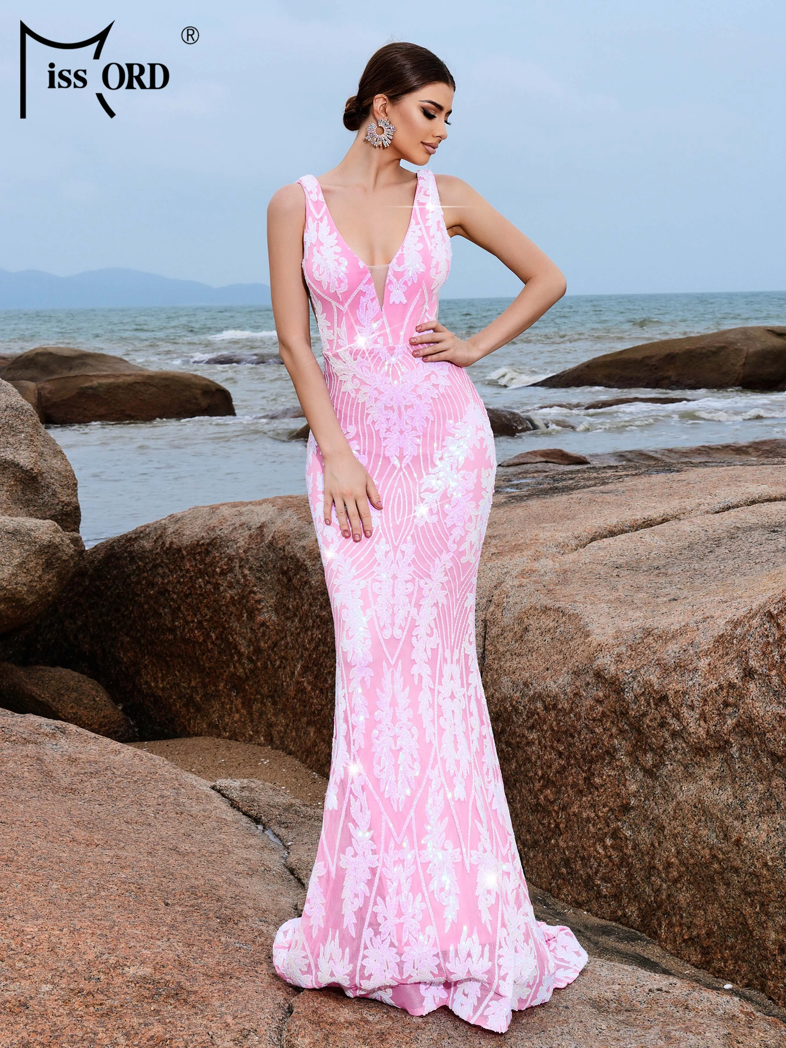 Missord 2024 V Neck Sleeveless Sequin Mermaid Evening Elegant Beautiful Women's Prom Party Dress
Missord 2024 V Neck Sleeveless Sequin Mermaid Evening Elegant Beautiful Women's Prom Party Dress