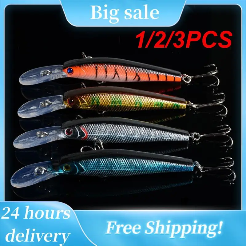 

1/2/3PCS Fishing Lures3D Eyes Minnow Fishing Lure 12.5cm 14g Fishing Bait Fly Fishing Artificial Minnow Lifelike Bait