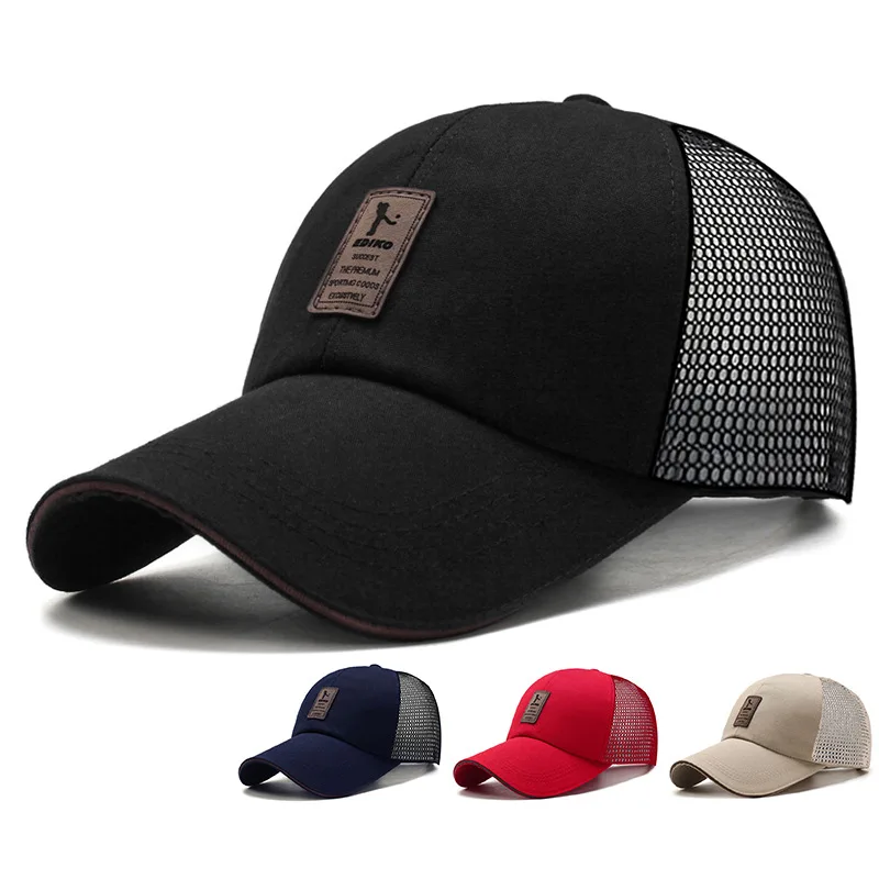 

Fashion Big Head Men Women The Standard Back Mesh Sunshade Canvas Baseball Cap Breathable Sandwich Cap Sports Duck Tongue Cap