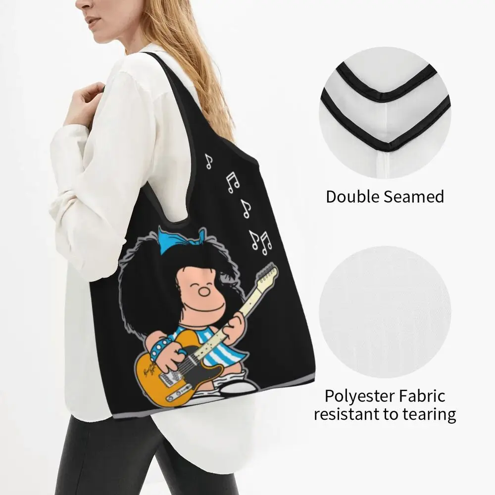 Custom Vintage Mafalda Manga Grocery Shopping Bag 43 Se7214a799fb946719b5233f02d0c032aR