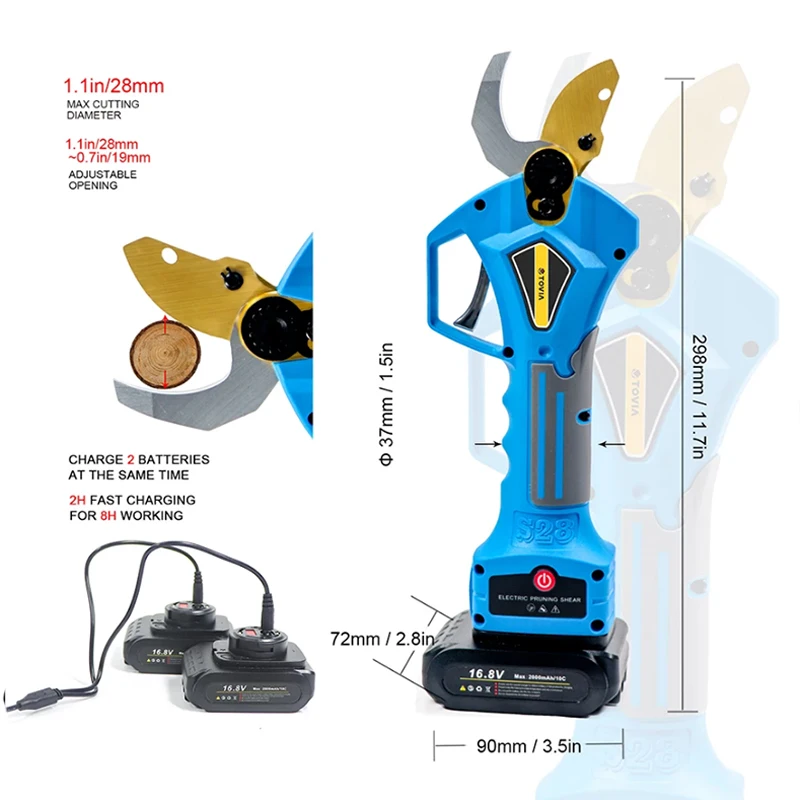 Electric Pruning Scissors 28 32 40mm Brushless Cordless Battery Pruner Garden Shears Garden Scissors Lithium Battery
Electric Pruning Scissors 28 32 40mm Brushless Cordless Battery Pruner Garden Shears Garden Scissors Lithium Battery