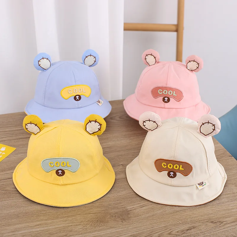 

INS Hot Cotton Baby Hat Spring Summer Sun Protective Visor Cap For Boys Girls Fisherman Caps Cute Cool Children's Bucket Hat