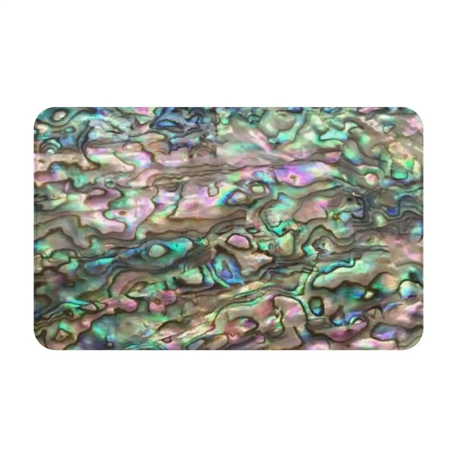 

Natural Abalone Paua Shell 3D Household Goods Mat Rug Carpet Foot Pad Abalone Natural Sea Water Beautiful New Zealand Pink Blue