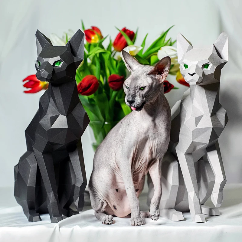 Siamese Kitten Cat Pet Animal Paper Model Home Decor Room Ornament Desk Decoration Papercraft 3D DIY Hand Made Puzzles Toys
Siamese Kitten Cat Pet Animal Paper Model Home Decor Room Ornament Desk Decoration Papercraft 3D DIY Hand Made Puzzles Toys