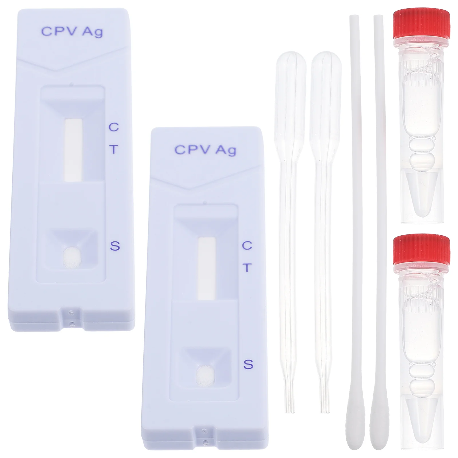 

2 Sets of Test Strips for CPV Easy Operation Testing Paper Puppy Testing Strips for Canine Parvo Antigen (Random Style)