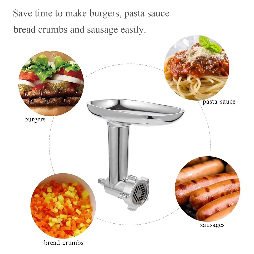 Meat Grinder Attachment for KitchenAid Stand Mixers,Included Sausage Stuffer Tubes,Durable Food Grinder Attachments
Meat Grinder Attachment for KitchenAid Stand Mixers,Included Sausage Stuffer Tubes,Durable Food Grinder Attachments