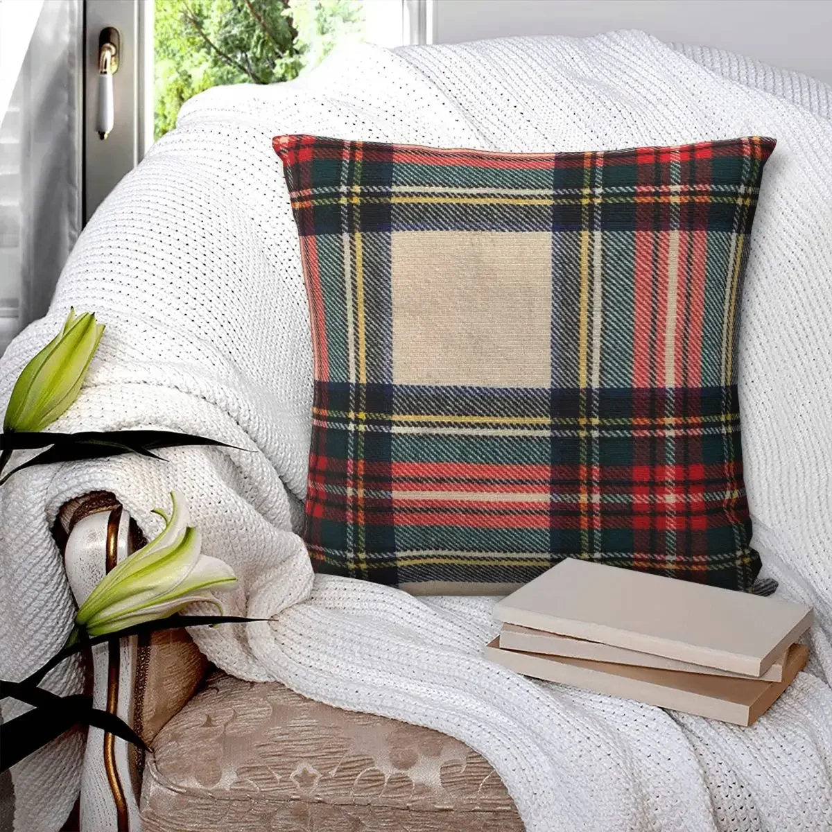 Stewart Dress Tartan Square Pillowcase Pillow Cover Polyester Cushion Decor Comfort Throw Pillow for Home Living Room 
Stewart Dress Tartan Square Pillowcase Pillow Cover Polyester Cushion Decor Comfort Throw Pillow for Home Living Room