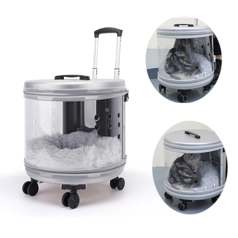 Hittoal pet Cat Stroller Dog Portable travel Rolling Luggage Backpack Dog Transporter Carrier Travel Transparent Capsule Bag
Hittoal pet Cat Stroller Dog Portable travel Rolling Luggage Backpack Dog Transporter Carrier Travel Transparent Capsule Bag