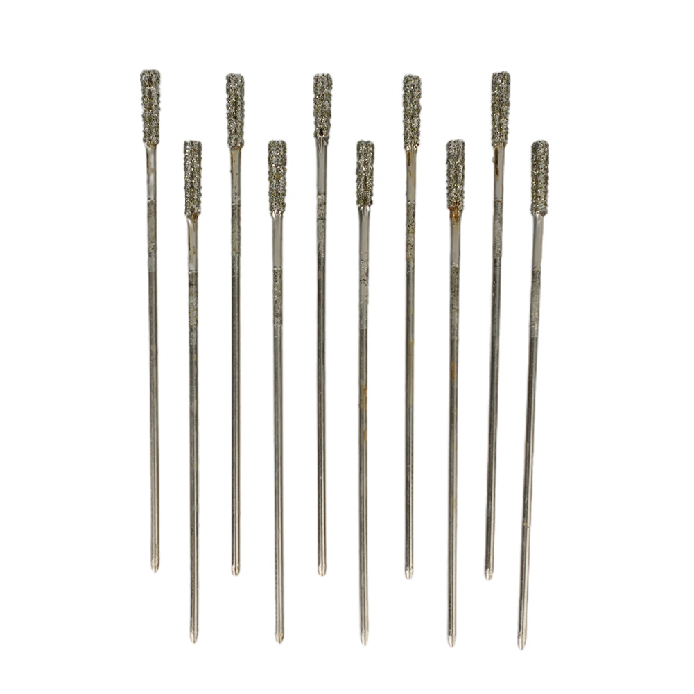 

10pcs Diamond Drill Bit 1mm - 2.4mm Diamond Coated Tipped Drill Bits For Jade Agate Stone Crystal Jewelry Ceramics Glass