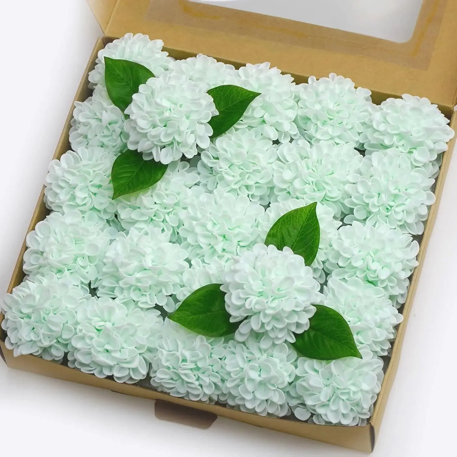 Artificial Flowers 25pcs Mint Green Dahlia Fake Daisy with Stem for DIY Wedding Bouquets Floral Centerpiece Decorations 
Artificial Flowers 25pcs Mint Green Dahlia Fake Daisy with Stem for DIY Wedding Bouquets Floral Centerpiece Decorations