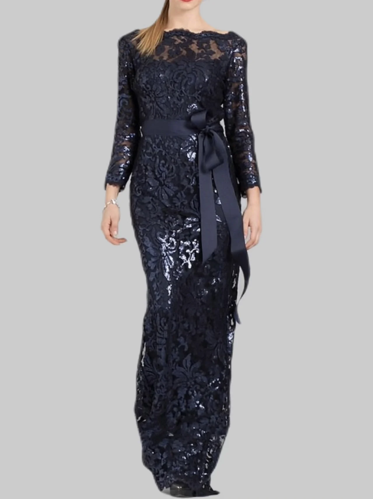 Mermaid / Trumpet Mother of the Bride Dress Wedding Guest Shine Jewel Neck Floor Length Lace Sequined Long Sleeve
Mermaid / Trumpet Mother of the Bride Dress Wedding Guest Shine Jewel Neck Floor Length Lace Sequined Long Sleeve