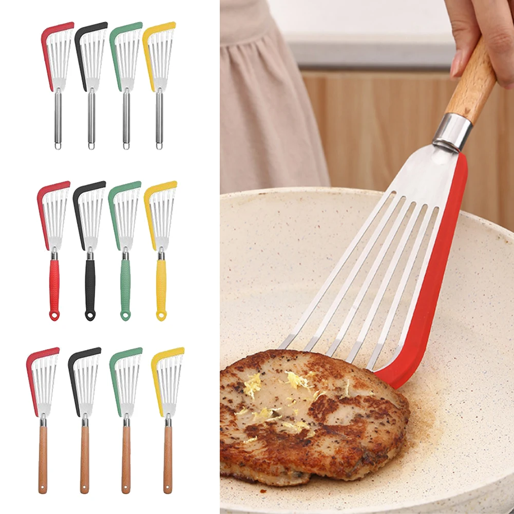 Silicone Frying Spatula Stainless Steel Cooking Slotted Fish Spatula Turner Long Handle Thin Spatula for Pancake Egg SteakOmelet
Silicone Frying Spatula Stainless Steel Cooking Slotted Fish Spatula Turner Long Handle Thin Spatula for Pancake Egg SteakOmelet