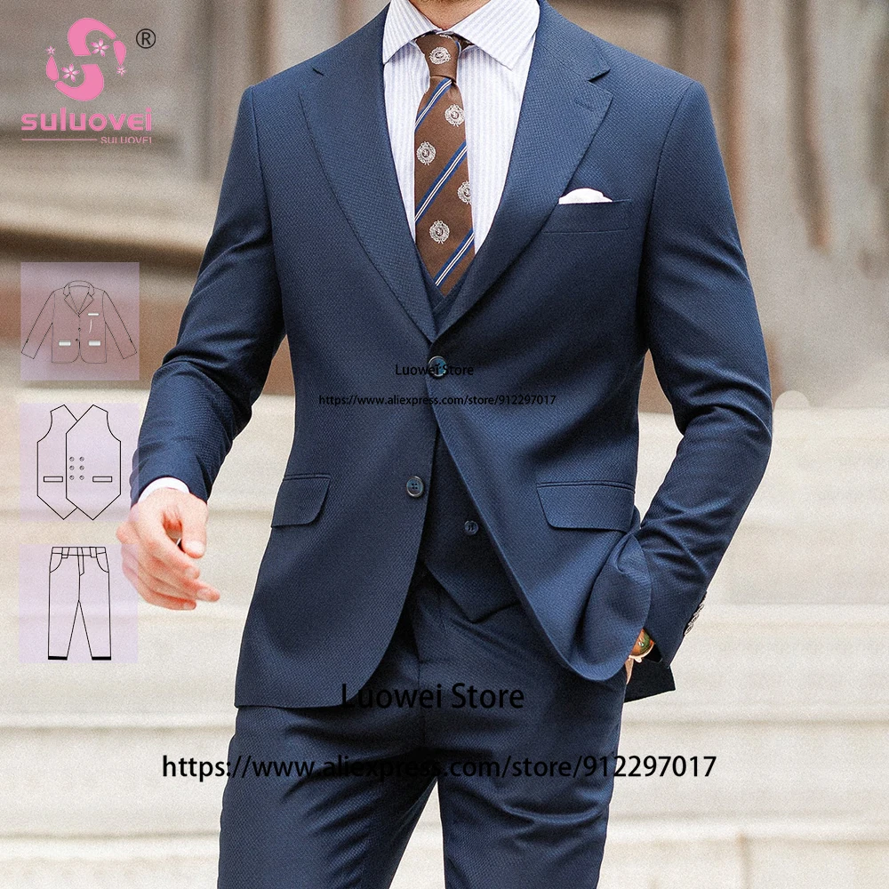 Classic Slim Fit Suits For Men Business 3 Piece Pants Set Formal Groom Wedding Party Prom Tuxedo Blazer Terno Masculino Completo
Classic Slim Fit Suits For Men Business 3 Piece Pants Set Formal Groom Wedding Party Prom Tuxedo Blazer Terno Masculino Completo