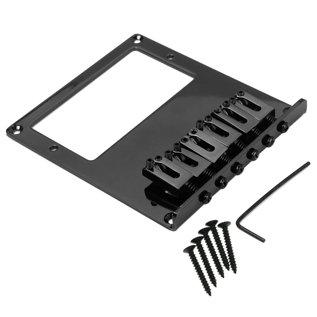6 Saddle Tele Bridge Tailpiece Tele Humbucker TL Guitar Bridge for Telecaster Guitar Black
6 Saddle Tele Bridge Tailpiece Tele Humbucker TL Guitar Bridge for Telecaster Guitar Black