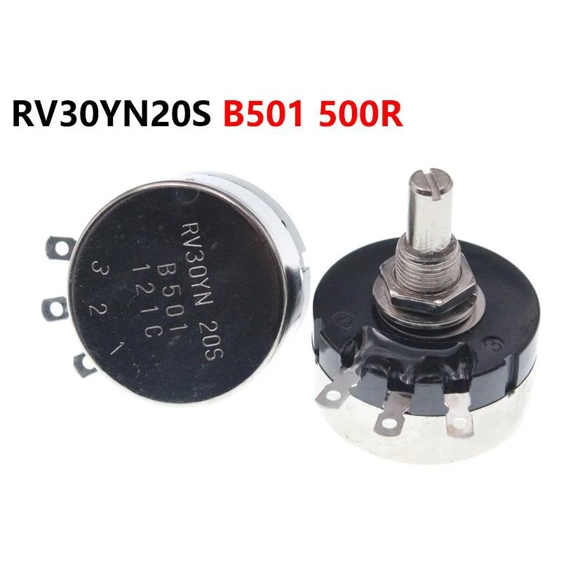 

RV30YN20S B501 500R 3W Single Turn Carbon Film Potentiometer Adjustable Resistor