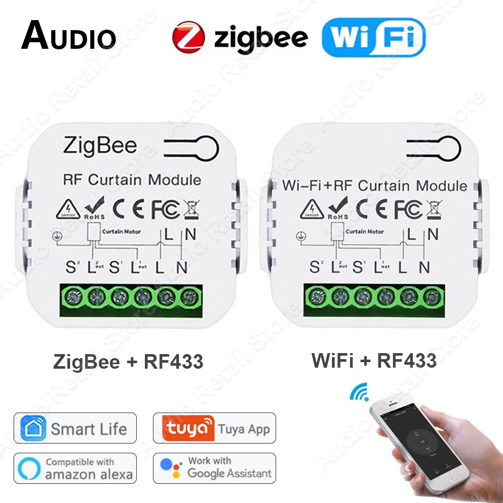 Умный модуль переключения занавесок Tuya Zigbee Wi-Fi RF433, модуль подключения роликовых жалюзи, Электрический мотор, приложение Smart Life, Alexa, Google Home
Умный модуль переключения занавесок Tuya Zigbee Wi-Fi RF433, модуль подключения роликовых жалюзи, Электрический мотор, приложение Smart Life, Alexa, Google Home