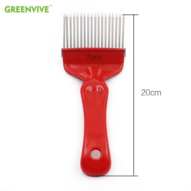 

Beekeeping Tools 1PCS Good Quality 18 Pin Stainless Steel Tines Comb Uncapping Fork Needle Scratcher Two-color Cut Honey Bee