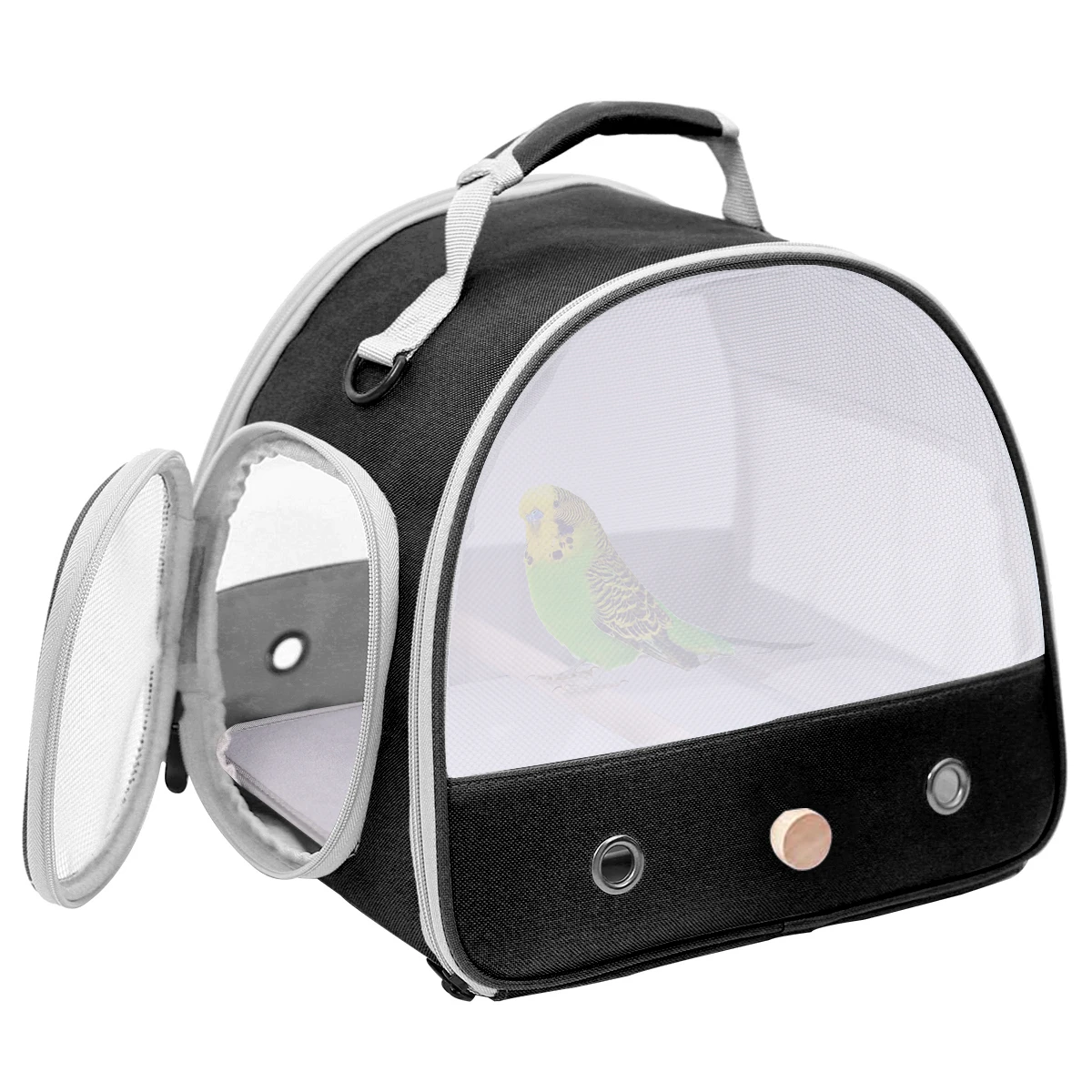 Pet Portable Small Bird Parrot Parakeet with Standing Perch and Stainless Steel Tray Side Access Window Collapsible Bird Carrier
Pet Portable Small Bird Parrot Parakeet with Standing Perch and Stainless Steel Tray Side Access Window Collapsible Bird Carrier