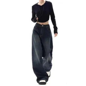 Pantalonas Vintage de Estampa de Leopardo: Um Toque Selvagem ao Seu Guarda-roupa 10 Vintage High Waist Wide Leg Baggy Jeans Harajuku Grunge Straight Denim Trousers Oversized Street Loose Y2k Pants Korean Fashion