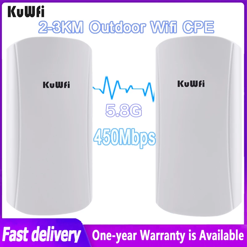 KuWfi 2PCS 450Mbps Outdoor WIFI CPE 5.8G Wireless AP Bridge Wifi Router Repeater 3KM Long Range Access Point 12dBi WIFI Antenna
KuWfi 2PCS 450Mbps Outdoor WIFI CPE 5.8G Wireless AP Bridge Wifi Router Repeater 3KM Long Range Access Point 12dBi WIFI Antenna
