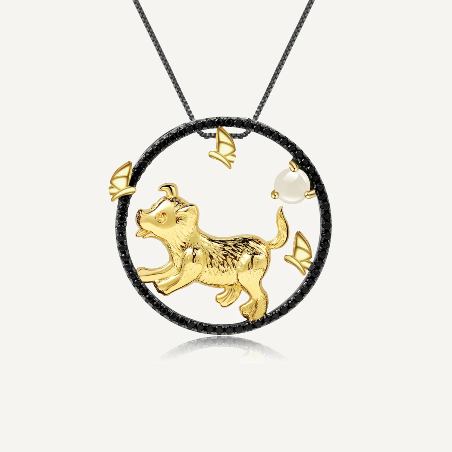 GEM'S BALLET Dog Chinese Zodiac Jewelry For Women Natural African Opal Gemstone Pendant Necklace 925 Sterling Silver Handmade
GEM'S BALLET Dog Chinese Zodiac Jewelry For Women Natural African Opal Gemstone Pendant Necklace 925 Sterling Silver Handmade