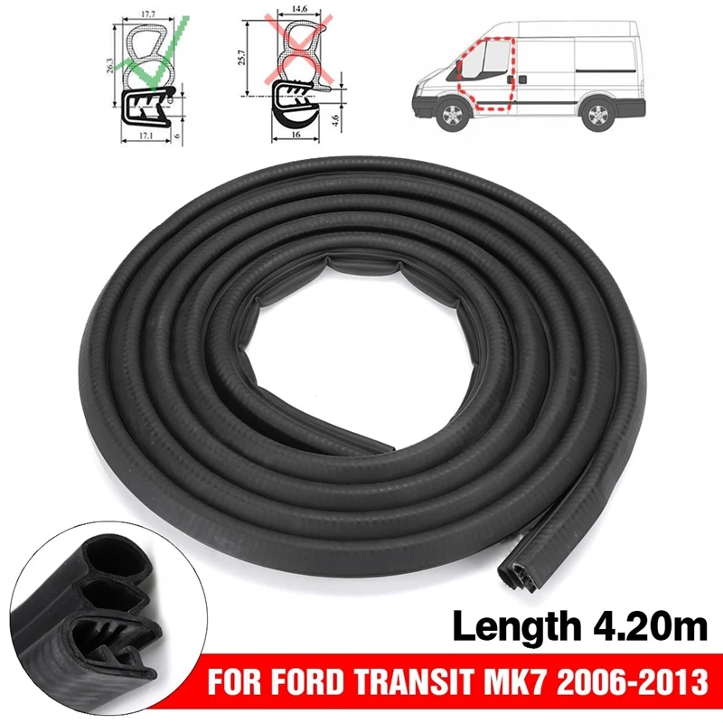 For Ford Transit MK7 V347 Front Sliding Door Weatherstrip Rubber Seal Right / Left 2006-2013 1555296 4467595
For Ford Transit MK7 V347 Front Sliding Door Weatherstrip Rubber Seal Right / Left 2006-2013 1555296 4467595