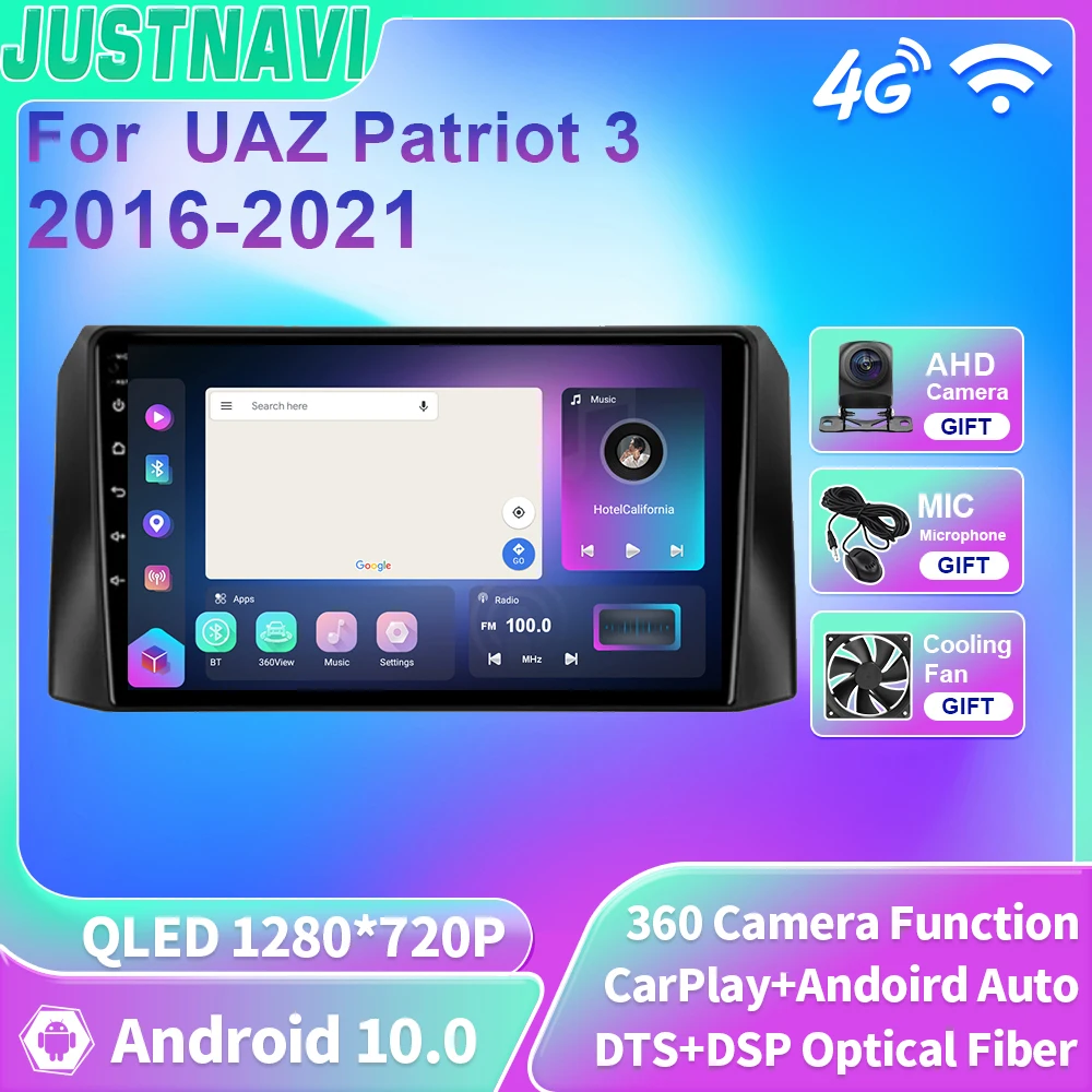 JUSTNAVI QLED для уаз патриот 3 2016 - 2021Android 10 автомобильный радиоплеер GPS навигация 4G WIFI Carplay Android Авто DSP 2 Din DVD
JUSTNAVI QLED для уаз патриот 3 2016 - 2021Android 10 автомобильный радиоплеер GPS навигация 4G WIFI Carplay Android Авто DSP 2 Din DVD