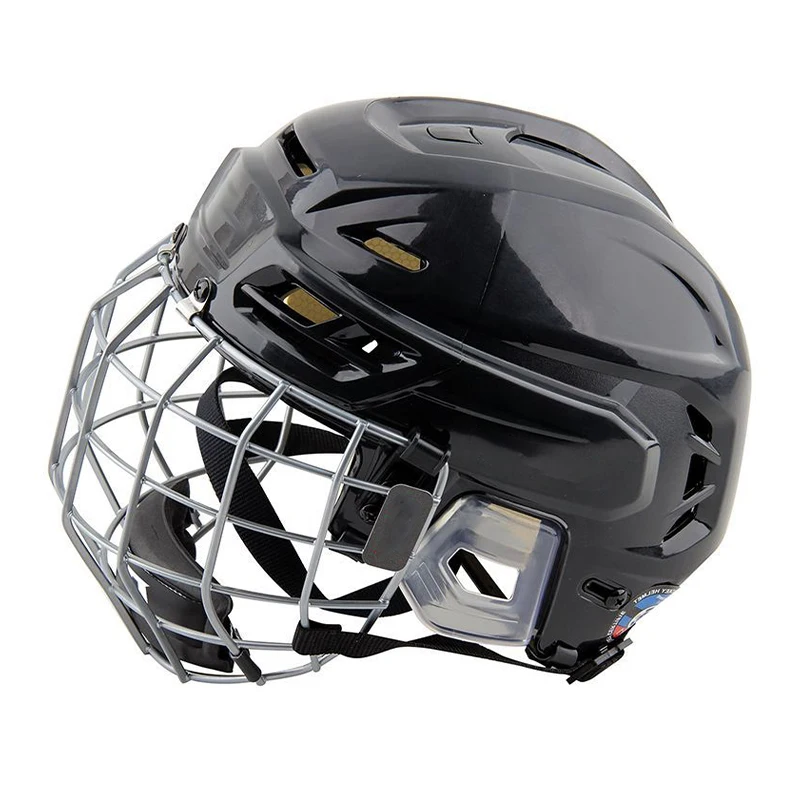 

Ice Hockey Helmet Tactical Sports Rugby Adjustable Hockey Helmet Full Face Adult Safety Top Equipment Face Protective Equipment