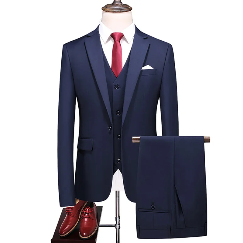 (Jacket+Vest+Pants) Brand Clothing Men's High Quality Business Blazers/Male Slim Cotton Casual Groom Dress Three-piece SuitS
(Jacket+Vest+Pants) Brand Clothing Men's High Quality Business Blazers/Male Slim Cotton Casual Groom Dress Three-piece SuitS