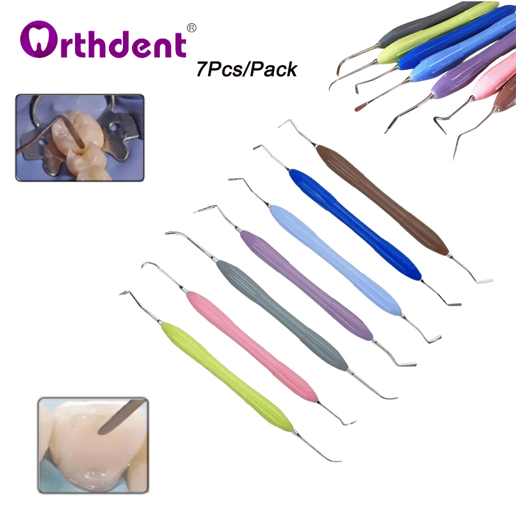 7pcs/set Dental Resin Filling Spatula Aesthetic Restoration Knife Silicone Handle Composite Resin Filler Knife Oral Dentist Tool
7pcs/set Dental Resin Filling Spatula Aesthetic Restoration Knife Silicone Handle Composite Resin Filler Knife Oral Dentist Tool