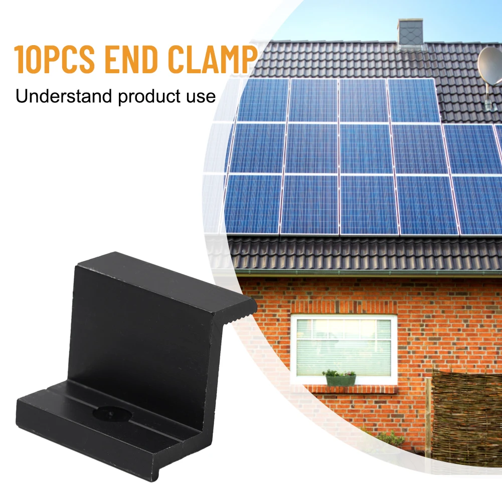 10 Pc PV Solar Panel Mount End Clamp Aluminum Alloy For 30/32/35/40mm Frame Electroplating Process PV Solar End Clamp
10 Pc PV Solar Panel Mount End Clamp Aluminum Alloy For 30/32/35/40mm Frame Electroplating Process PV Solar End Clamp