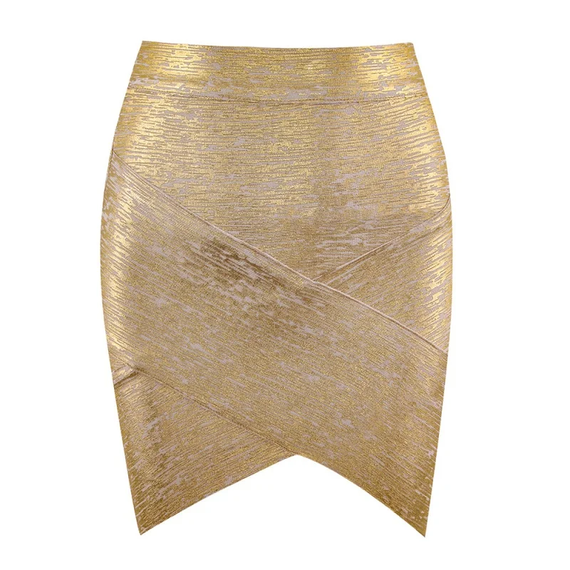 

Hot-Selling Bronzing Bandage Skirt European and American Fashionable Elegant Women's Skirt Sheath Skirt