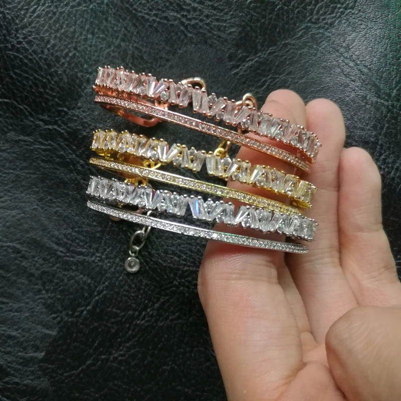 Fashion New Design Dubai Jewelry Women Baguette Bangles&Bracelets Cubic Zirconia Adjustable Link Cuff Bangle For Female B-108
Fashion New Design Dubai Jewelry Women Baguette Bangles&Bracelets Cubic Zirconia Adjustable Link Cuff Bangle For Female B-108