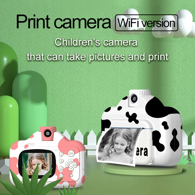 

NEW Children Instant Camera Kids Print Camera 1080P HD Digital Camera Photo Papers Birthday Gift For Boys Girls Film Camera