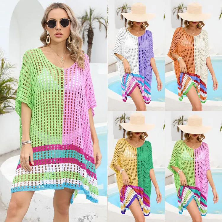 2024 summer new women's patchwork hollowed out beach skirt loose oversized bikini top for women
2024 summer new women's patchwork hollowed out beach skirt loose oversized bikini top for women