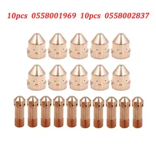 20 Pcs Plasma Torch Electrode 0558001969 WSP-061100+Tip 1.4mm 0558002837 WSP-061101 Suitable For PT-32 PT32 WS OEMed Consumables
20 Pcs Plasma Torch Electrode 0558001969 WSP-061100+Tip 1.4mm 0558002837 WSP-061101 Suitable For PT-32 PT32 WS OEMed Consumables