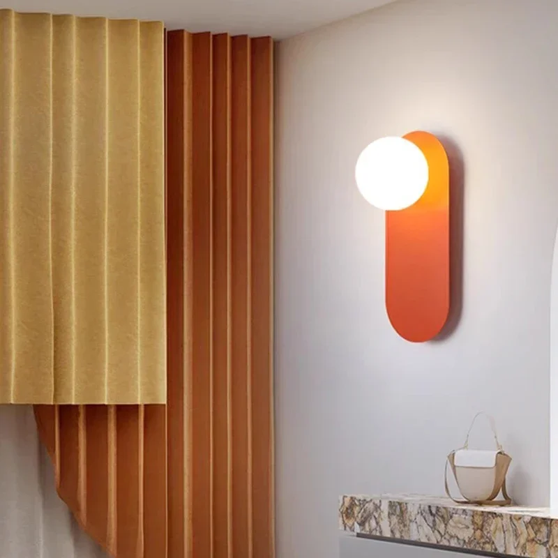 Nordic Minimalist LED Wall Lamp Glass Orange Wall Sconces Aesthetic Lighting Fixtures Bedroom Living Room Corridor Decoration
Nordic Minimalist LED Wall Lamp Glass Orange Wall Sconces Aesthetic Lighting Fixtures Bedroom Living Room Corridor Decoration