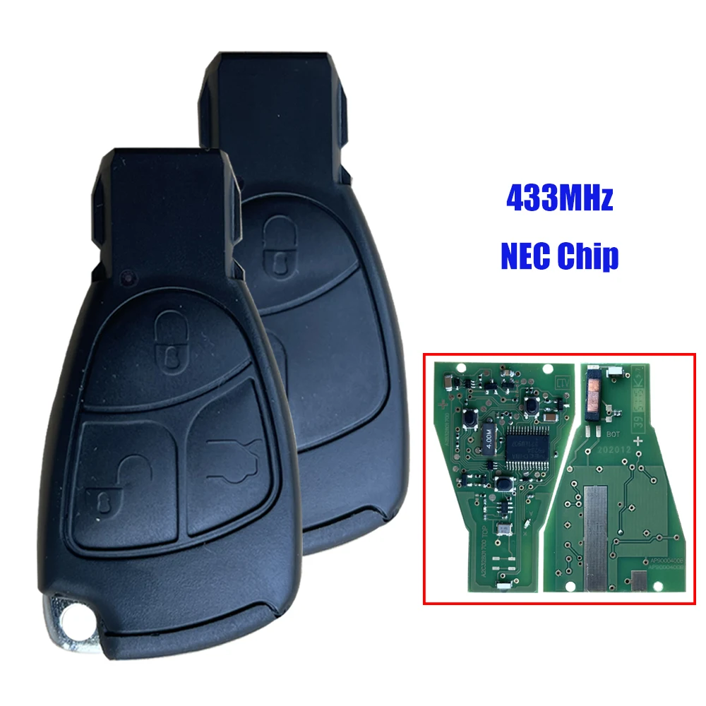 NEC дистанционный ключ-брелок от машины 433Mhz для Mercedes Benz B C E ML S CLK CL 1996-2005 полный ключ
NEC дистанционный ключ-брелок от машины 433Mhz для Mercedes Benz B C E ML S CLK CL 1996-2005 полный ключ