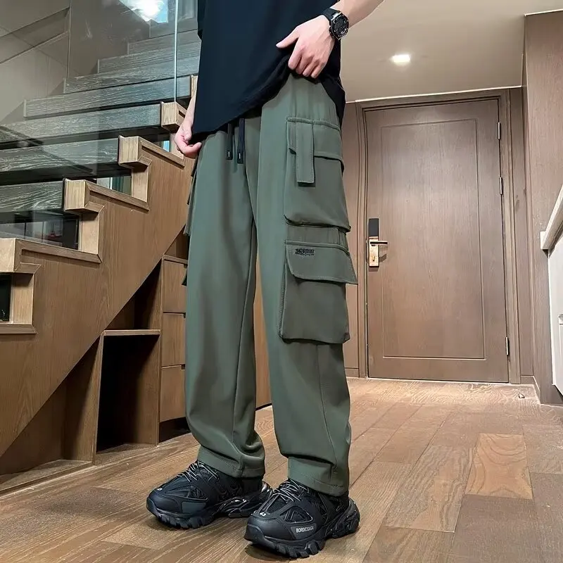 American workwear pants, men's summer trendy brand, ruffian and handsome large pocket wide leg pants, Japanese retro straight le
American workwear pants, men's summer trendy brand, ruffian and handsome large pocket wide leg pants, Japanese retro straight le