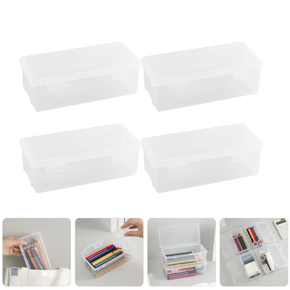 4 Pcs Transparent Pencil Case Plastic Stackable Pencils Stationery Containers Storage Students Pp Clear
4 Pcs Transparent Pencil Case Plastic Stackable Pencils Stationery Containers Storage Students Pp Clear